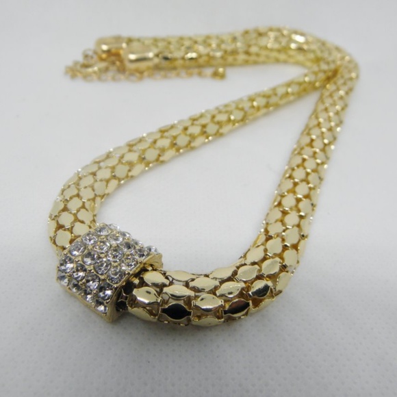 Bold Crystal studded Slide Pendant/Necklace - Picture 2 of 7